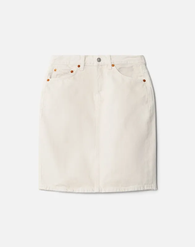 Mid Rise Pencil Skirt - Vintage White sold by Re/Done