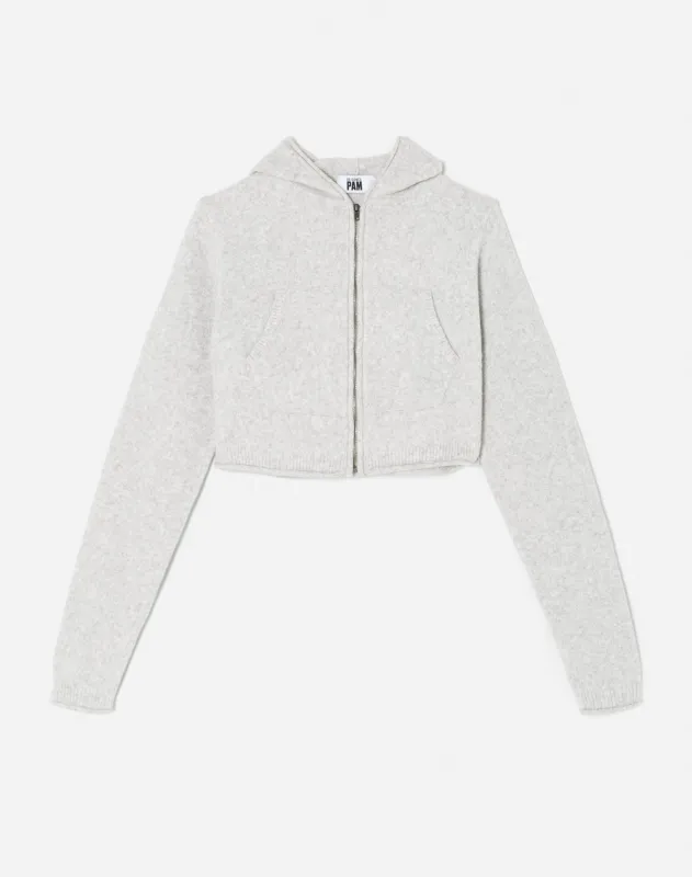 Mini Knit Hoodie - Light Grey made by Re/Done