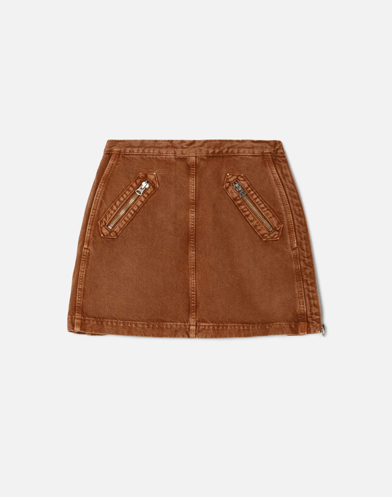 Moto Mini Skirt - Roast sold by Re/Done