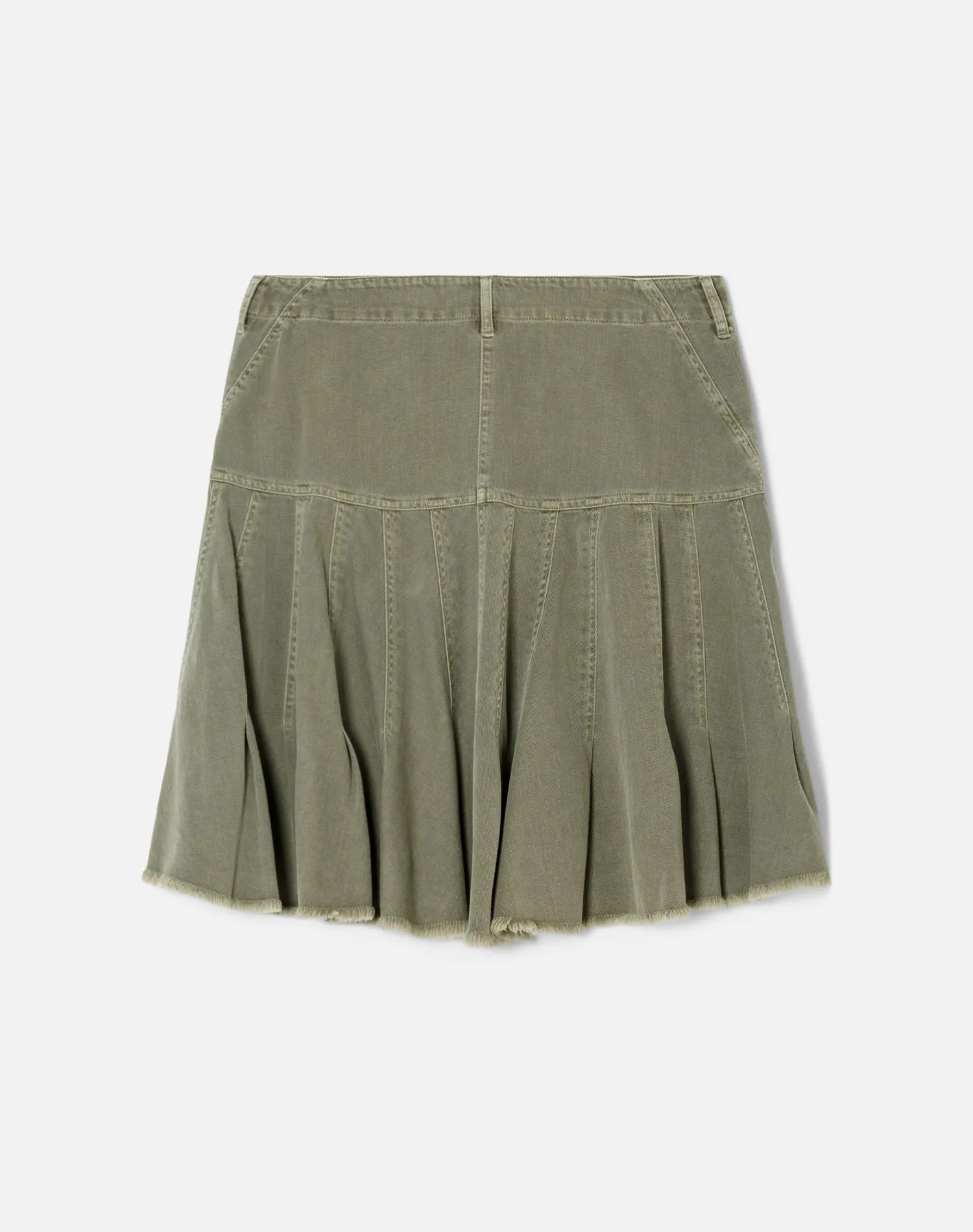 Pleated Military Skirt - Washed Military sold by Re/Done product image thumbnail 2