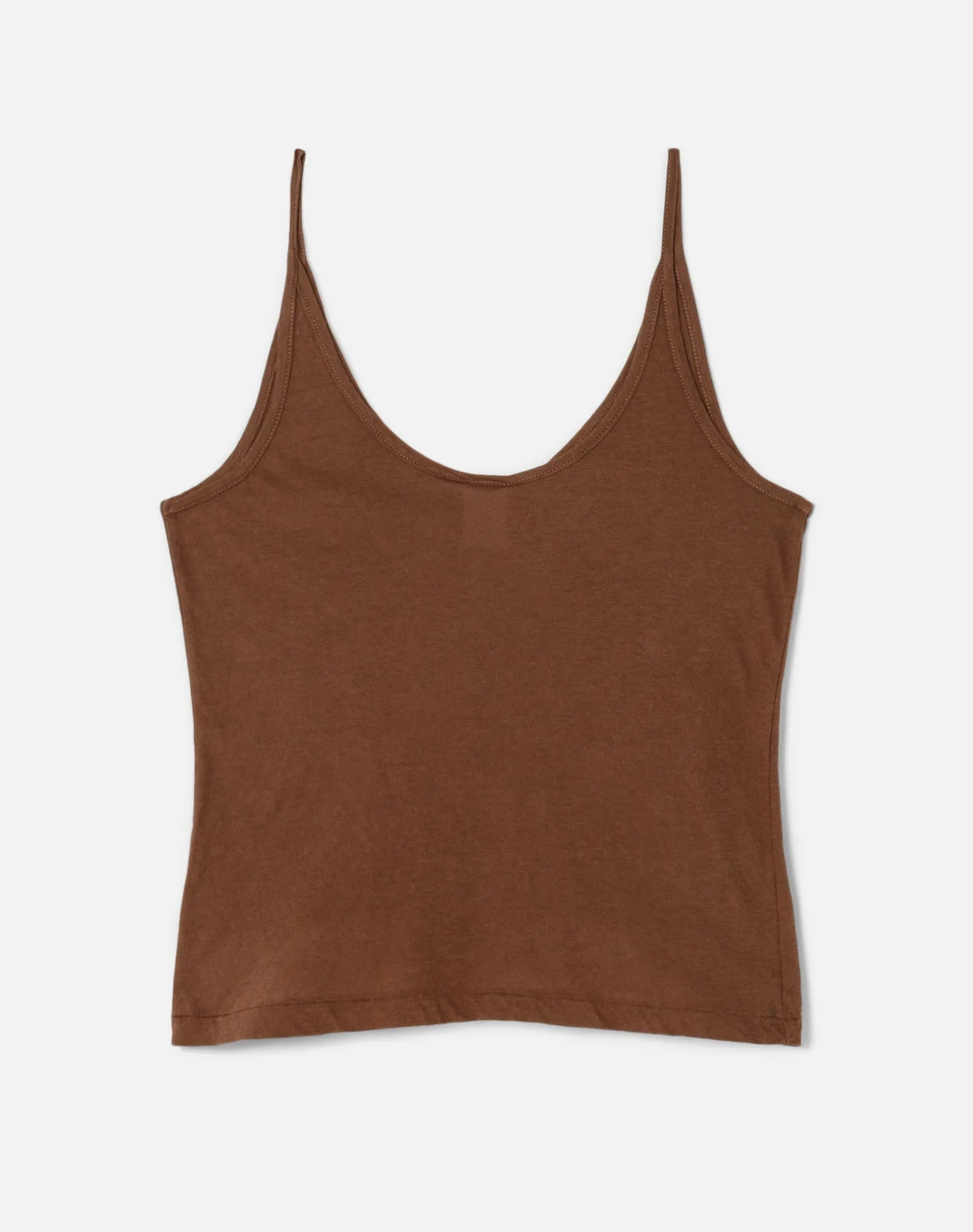 Sheer Spaghetti Strap Tank - Espresso sold by Re/Done product image thumbnail 2