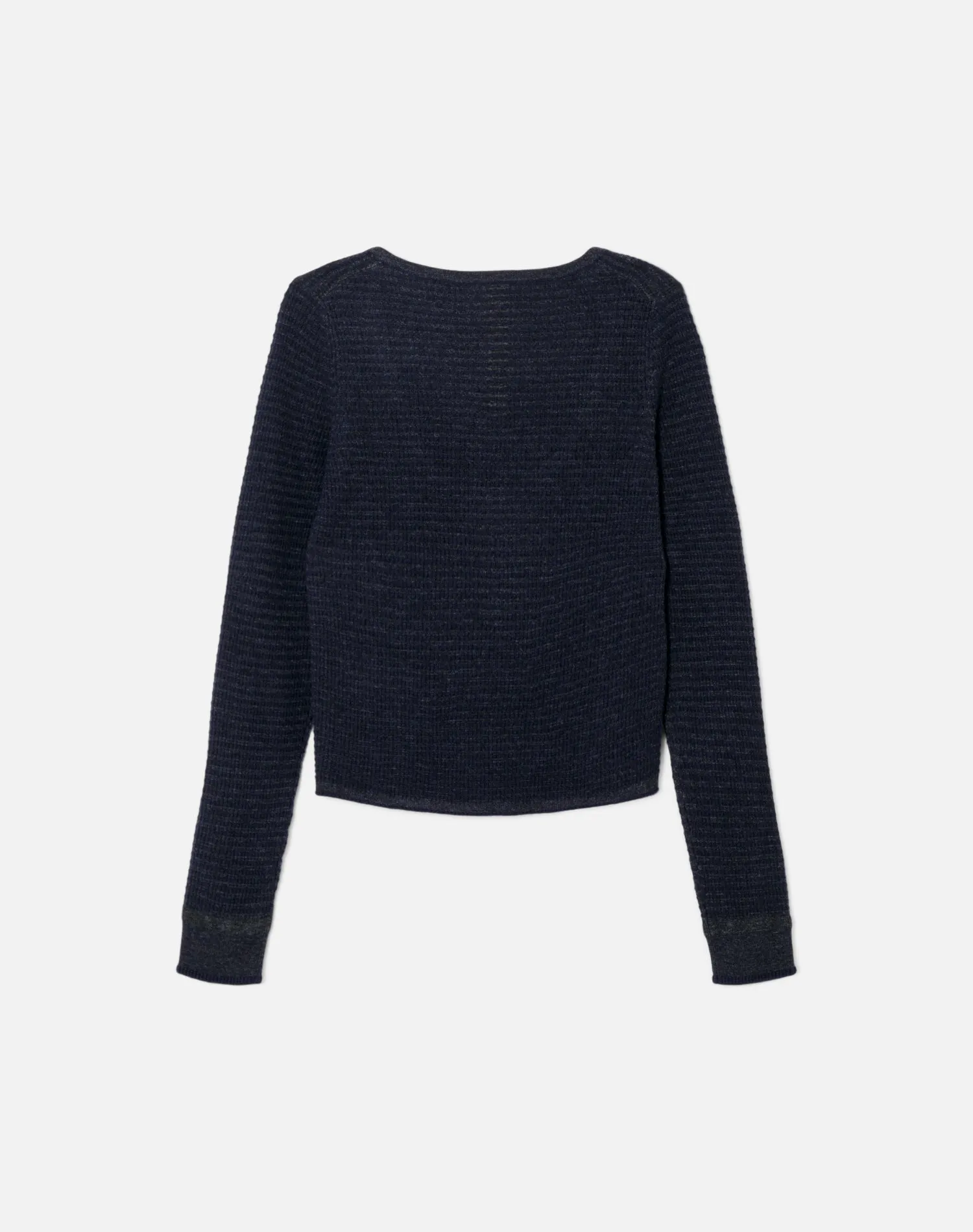 Waffle Scoop Henley Pullover - Navy Combo sold by Re/Done product image thumbnail 2