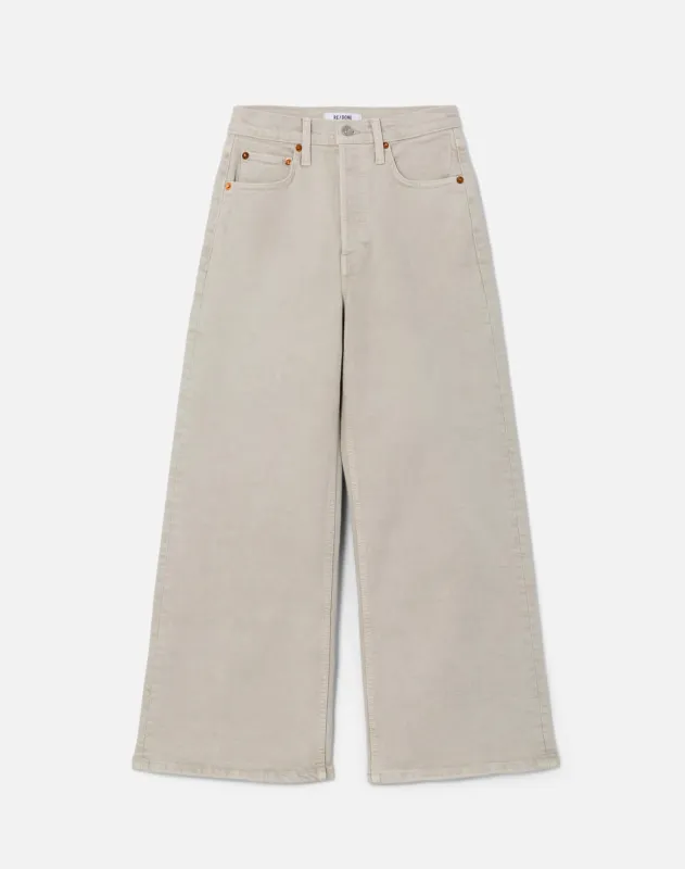 High Rise Wide Leg Crop - Pebble sold by Re/Done