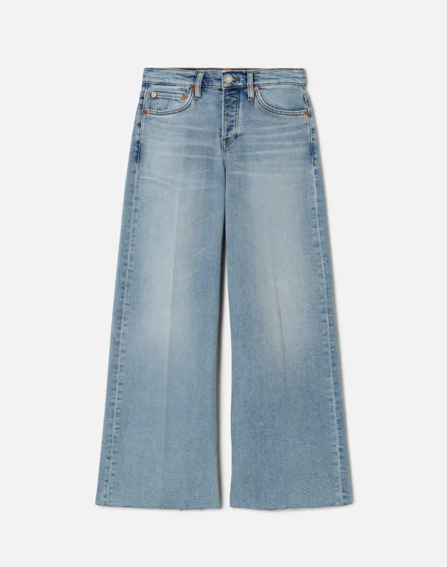 Mid Rise Wide Leg Crop - Undertow made by Re/Done