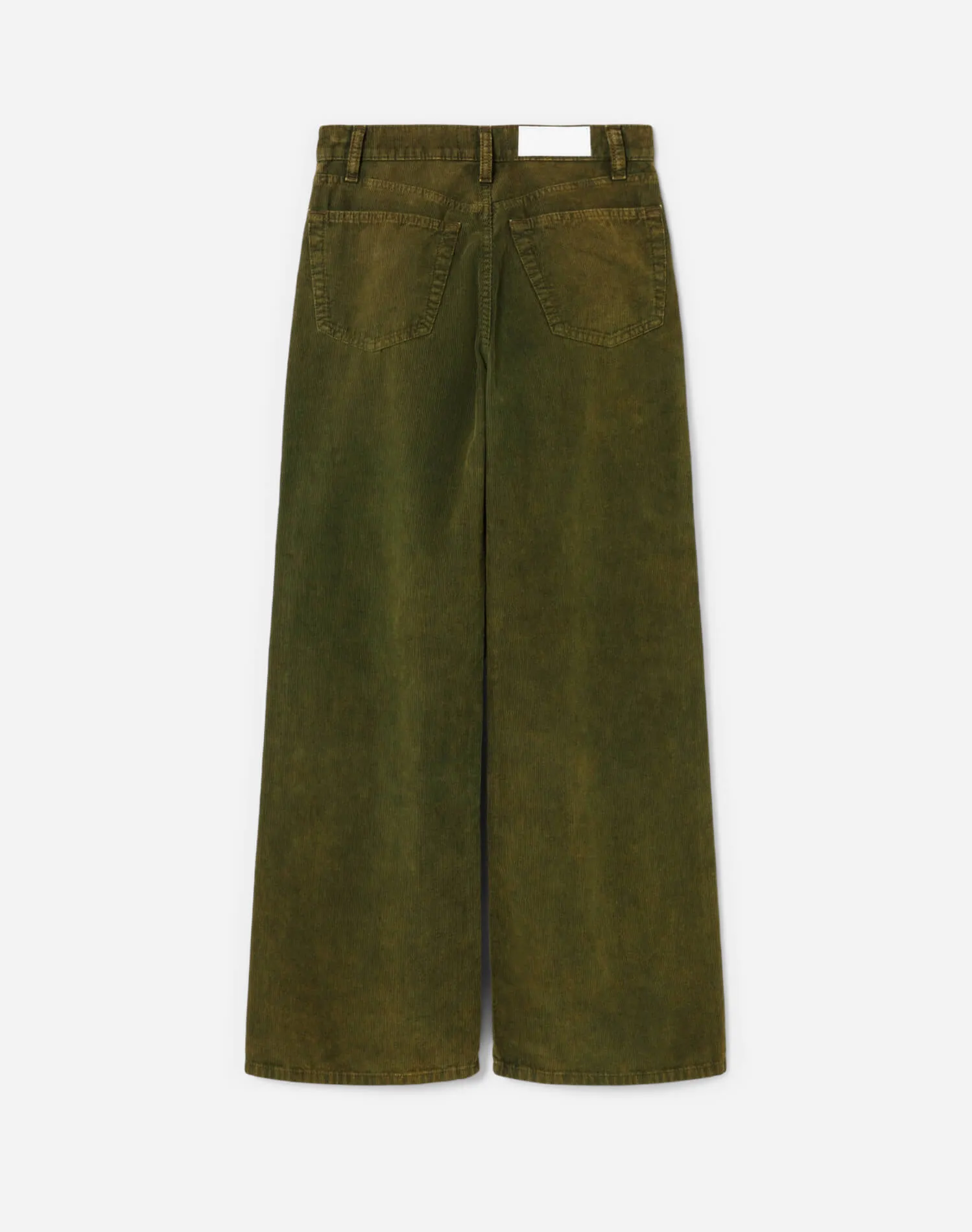 Corduroy High Rise Wid Leg Crop - Distressed Fern Cord sold by Re/Done product image thumbnail 2