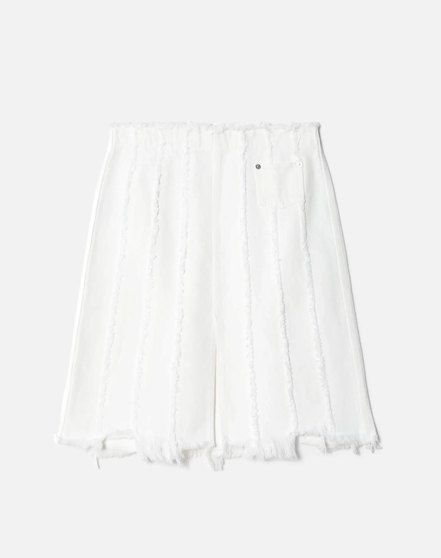Fray Zip Midi Skirt - White sold by Re/Done