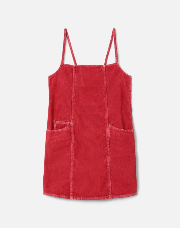The Margo Mini Dress - Raspberry Cord Size: XS made by Re/Done