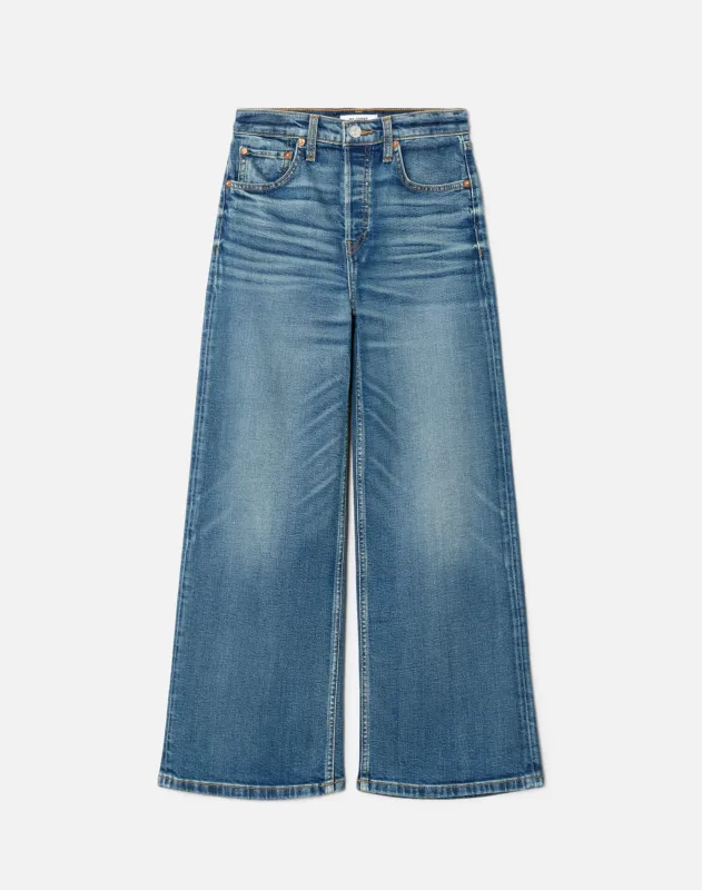 High Rise Wide Leg Crop - Crafted Indigo made by Re/Done