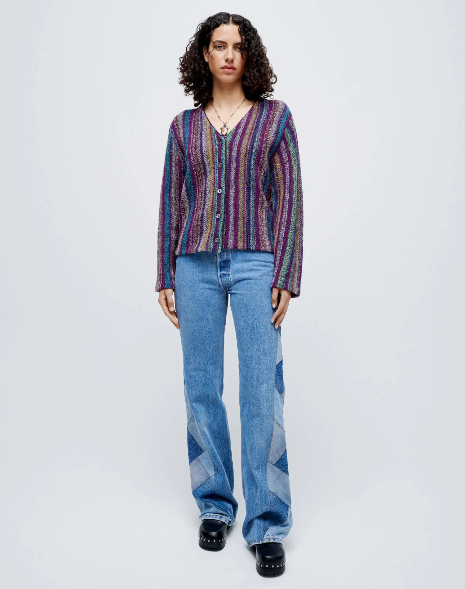 70s Low Rise Flare - Indigo Patched sold by Re/Done product image thumbnail 4