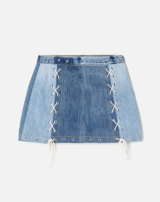 Denim Laced Midi - Indigo sold by Re/Done