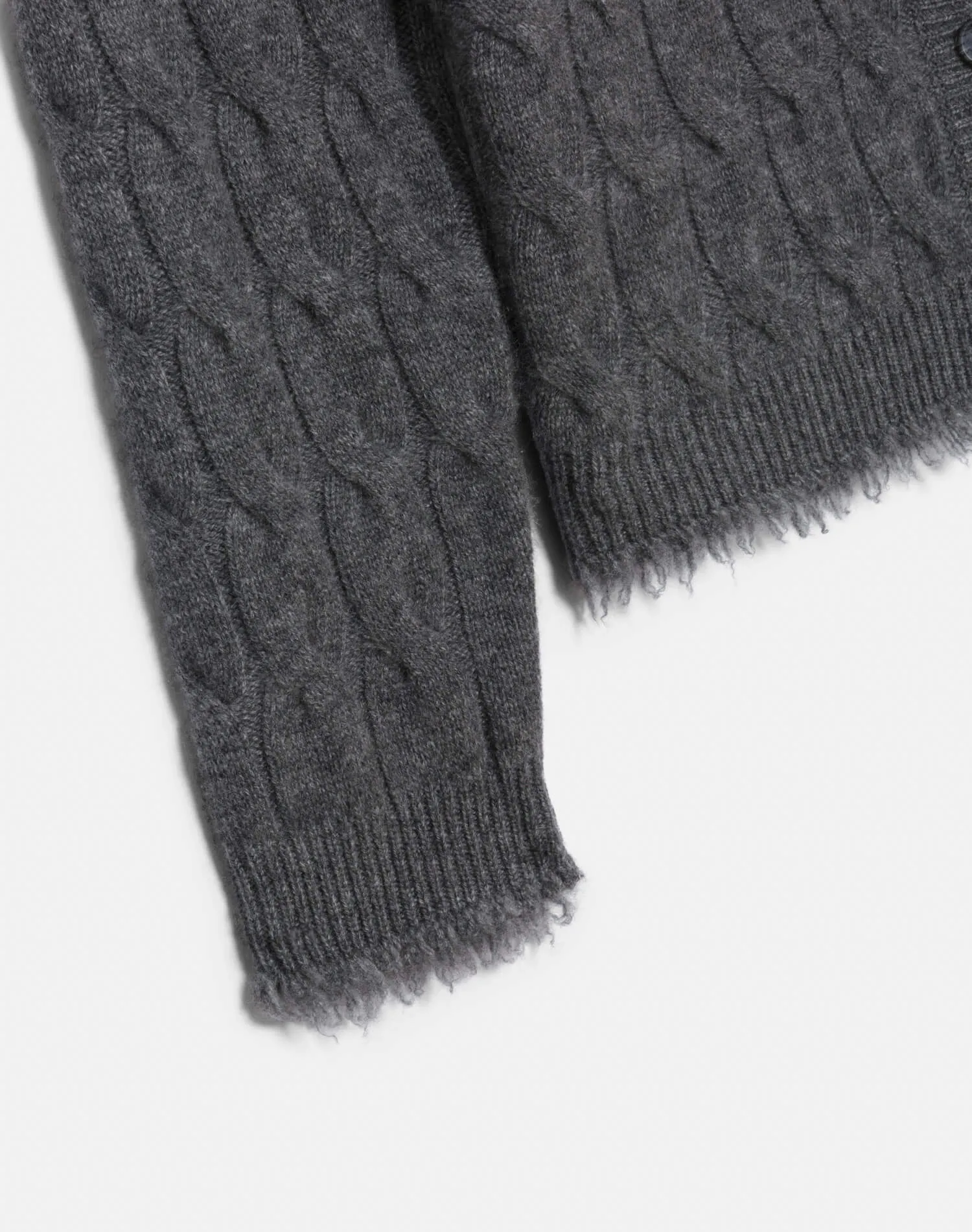 Cable V Neck Cardi - Charcoal sold by Re/Done product image thumbnail 5