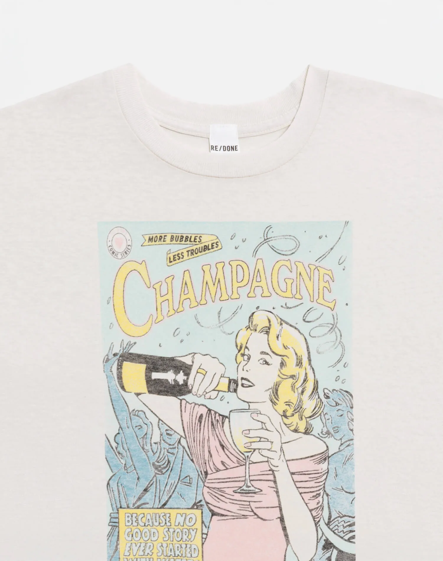 Classic "Bubbles" Tee - Vintage White sold by Re/Done product image thumbnail 3