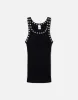 Studded Ribbed Tank - Black sold by Re/Done