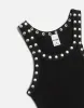 Studded Ribbed Tank - Black sold by Re/Done