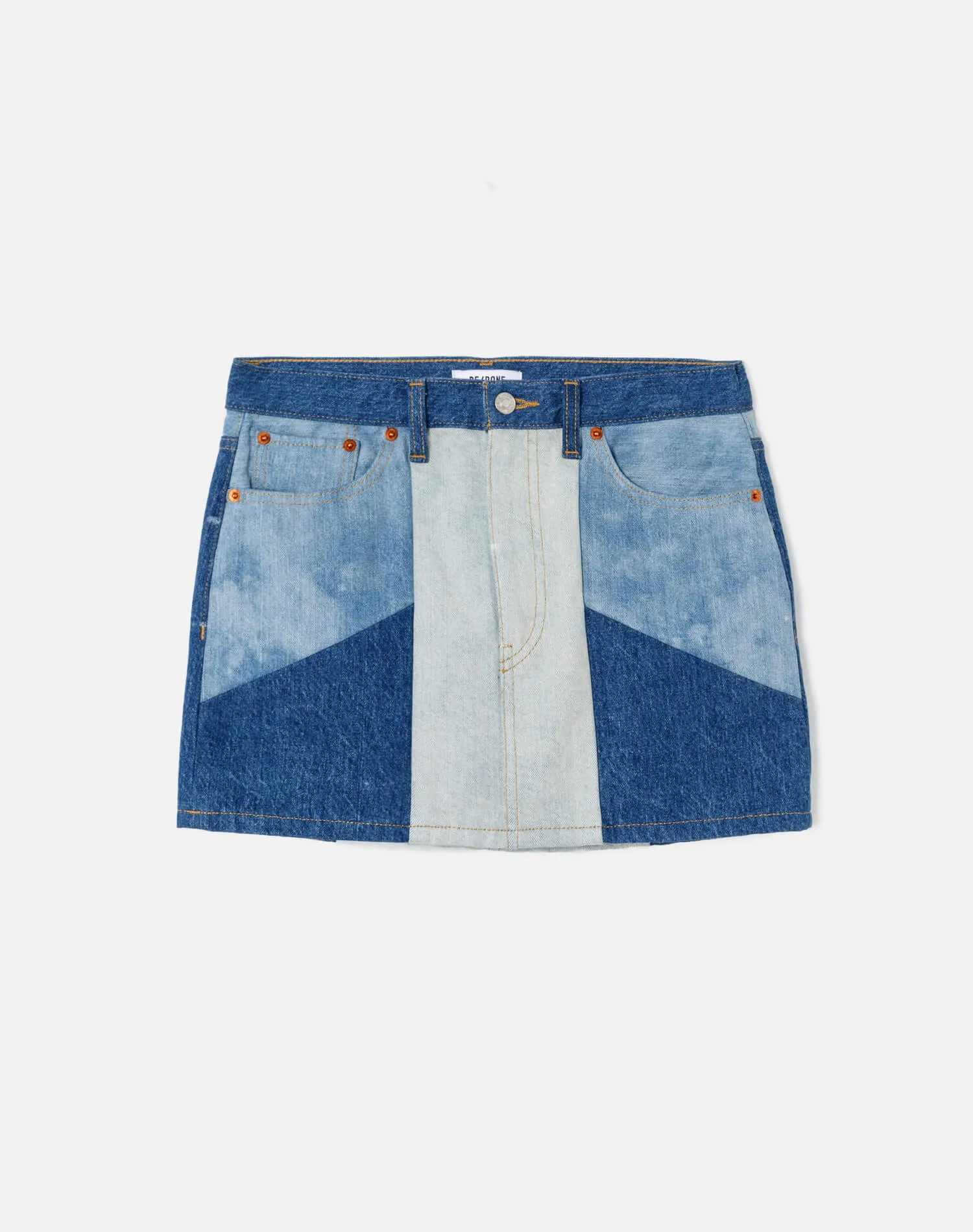 The Ollie Skirt - Vintage Patchwork sold by Re/Done