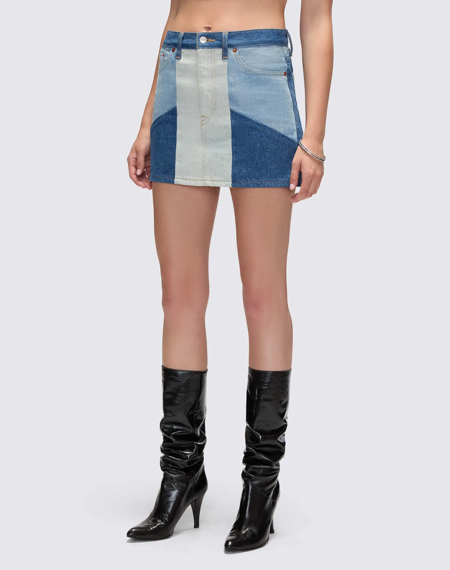 The Ollie Skirt - Vintage Patchwork sold by Re/Done product image thumbnail 2