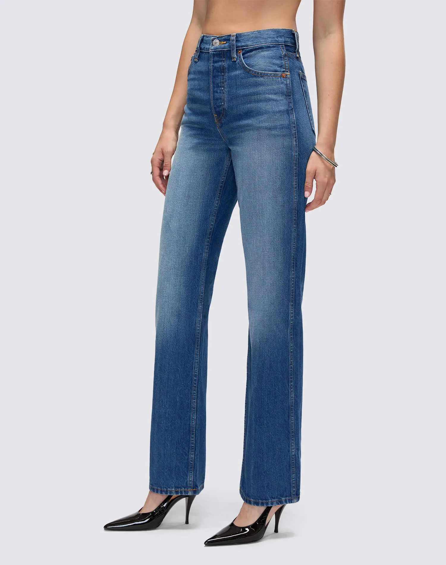 90s High Rise Loose - Viper Blue sold by Re/Done product image thumbnail 4