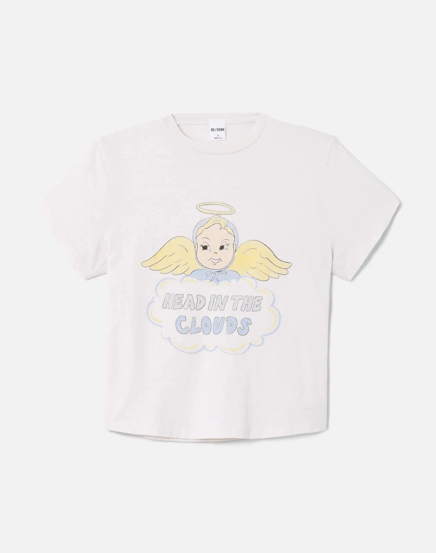 50s Boxy "Clouds" Tee - Vintage White sold by Re/Done