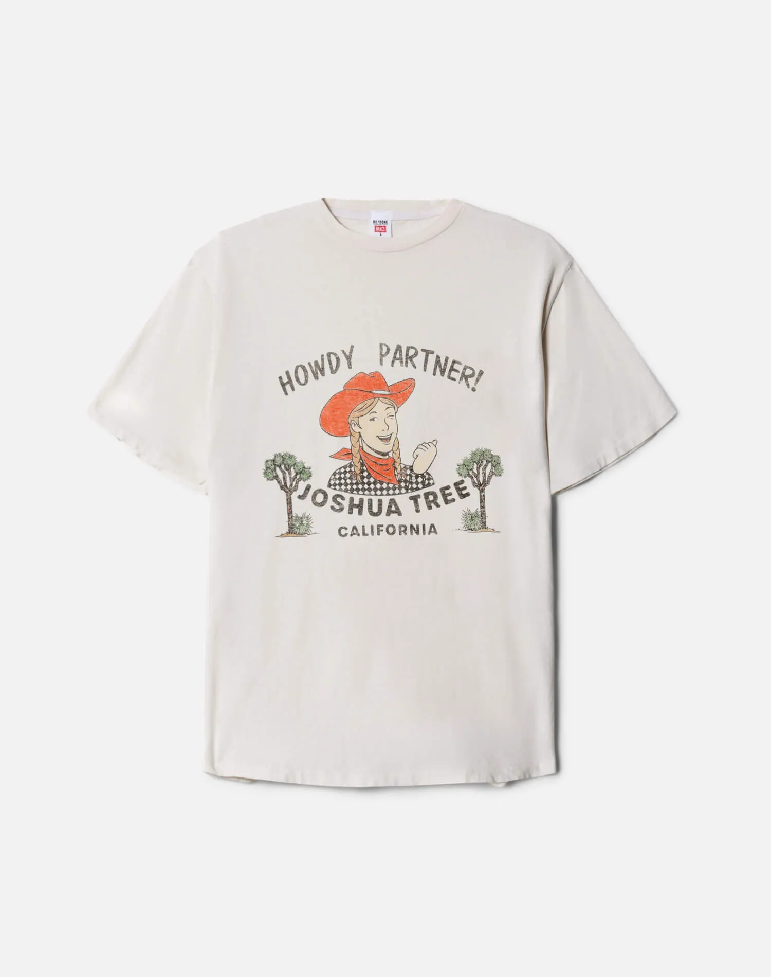 Boyfriend "Joshua Tree" Tee - Vintage White sold by Re/Done