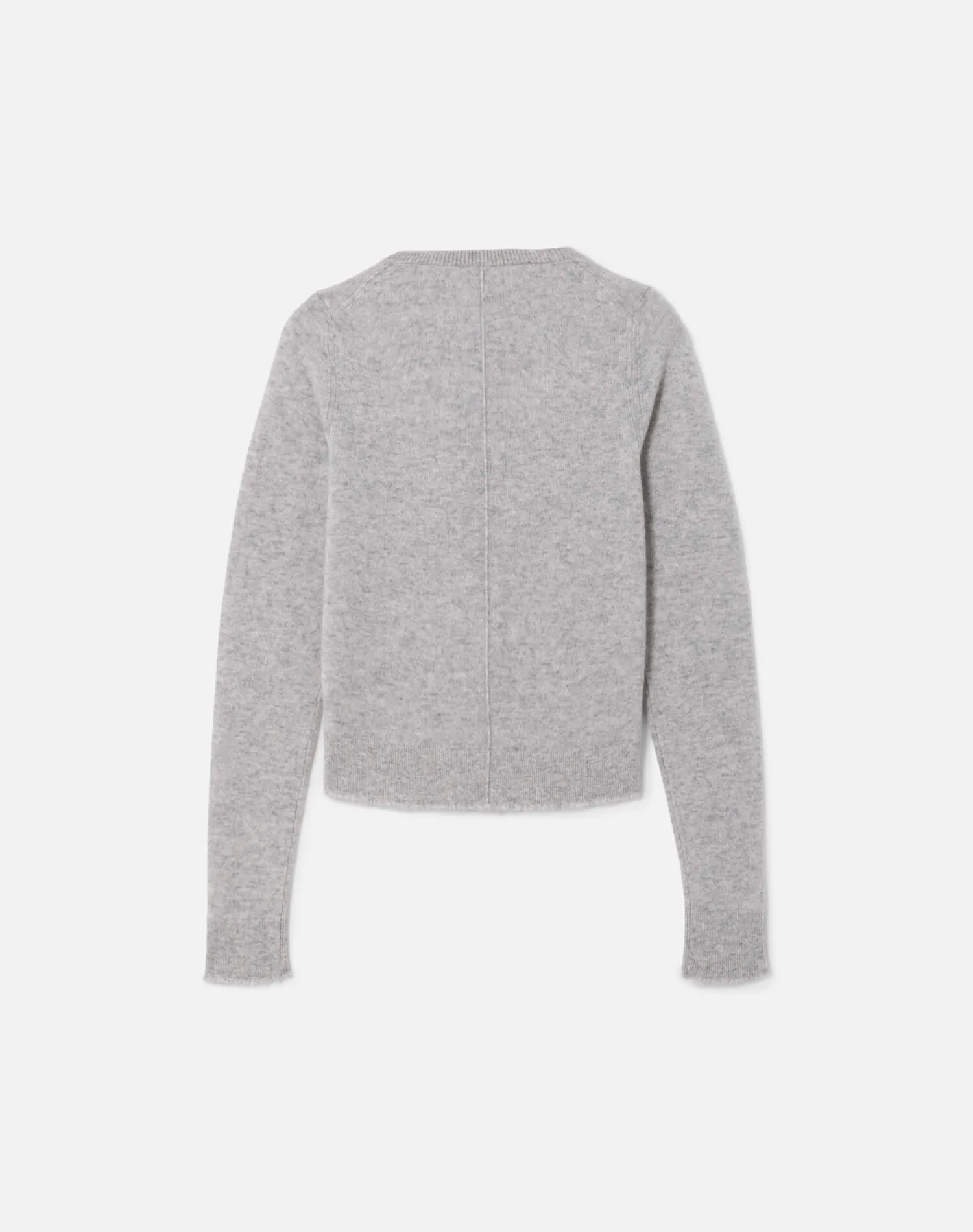 Cashmere Crewneck Cardigan - Light Heather Grey sold by Re/Done product image thumbnail 2
