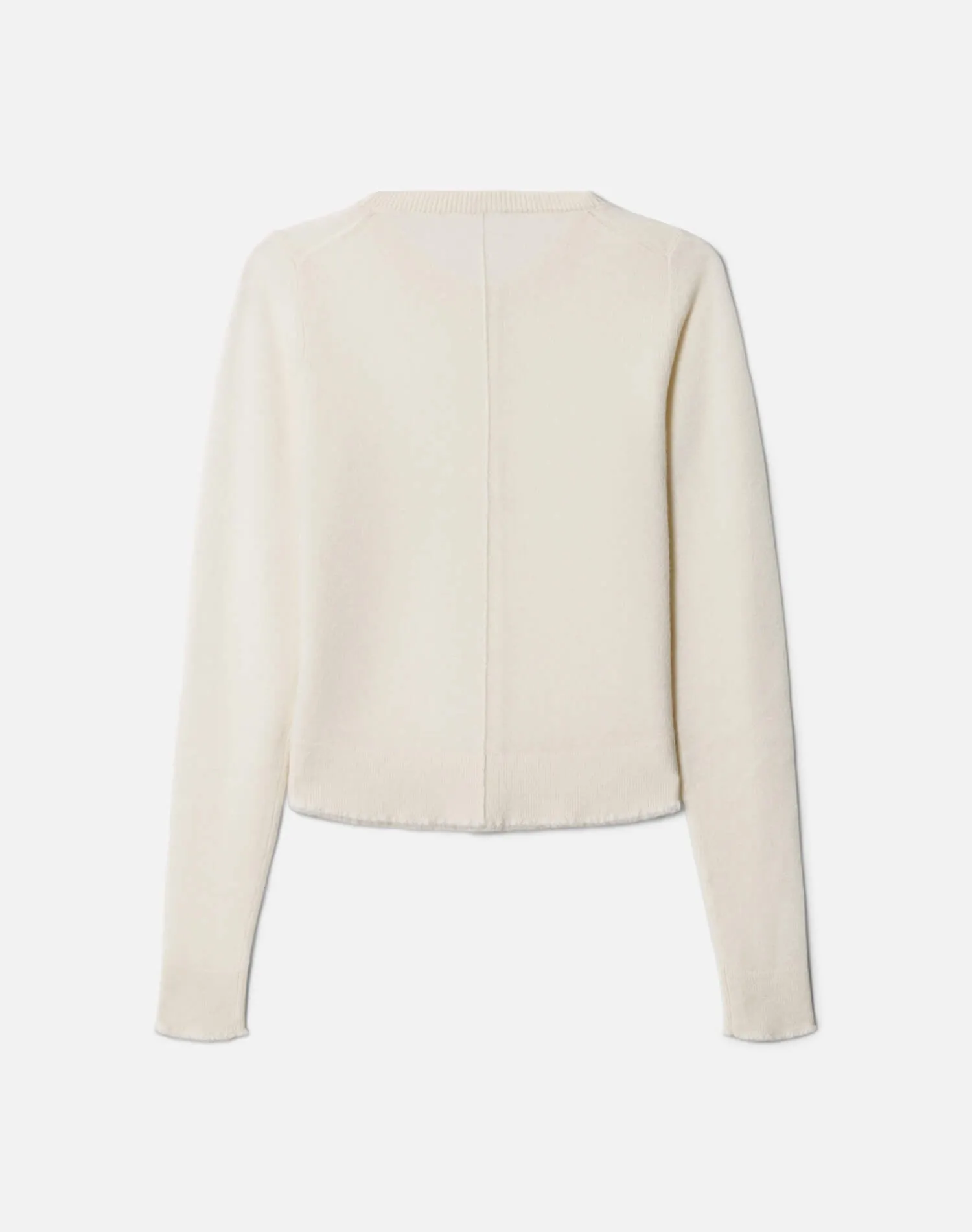 Cashmere Crewneck Cardigan - Ivory sold by Re/Done product image thumbnail 2