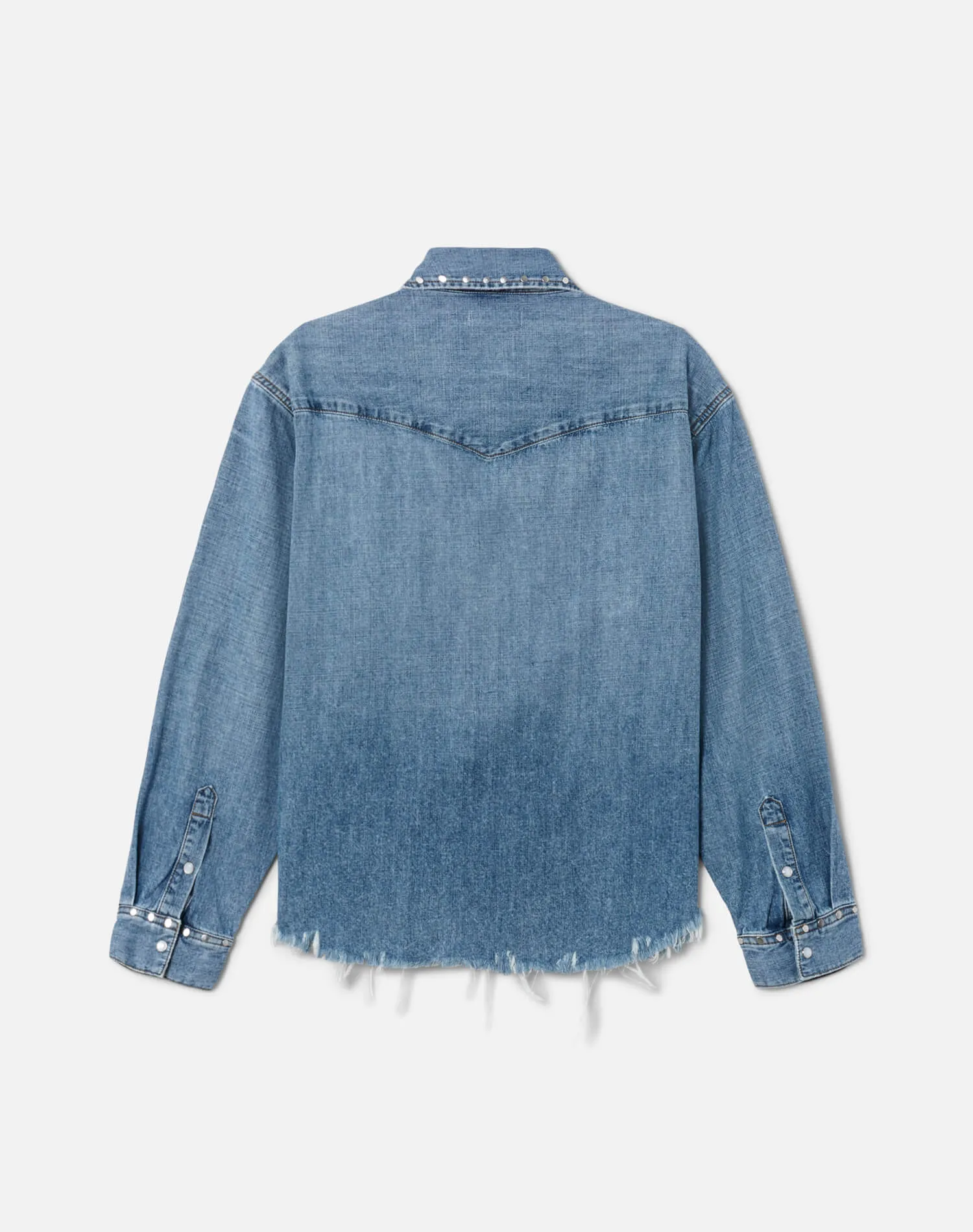 Distressed Western Shirt - Vintage Biker Blue Stud sold by Re/Done product image thumbnail 2