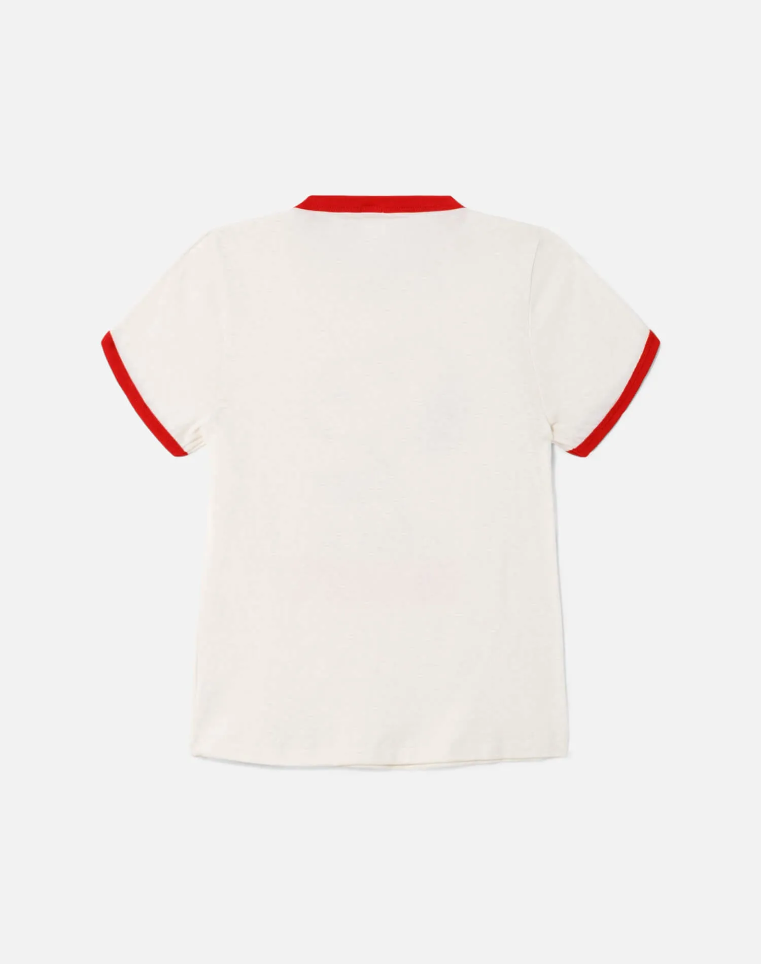 60s Slim Ringer "Snoopy" Tee - Vintage White With Crimson sold by Re/Done product image thumbnail 2