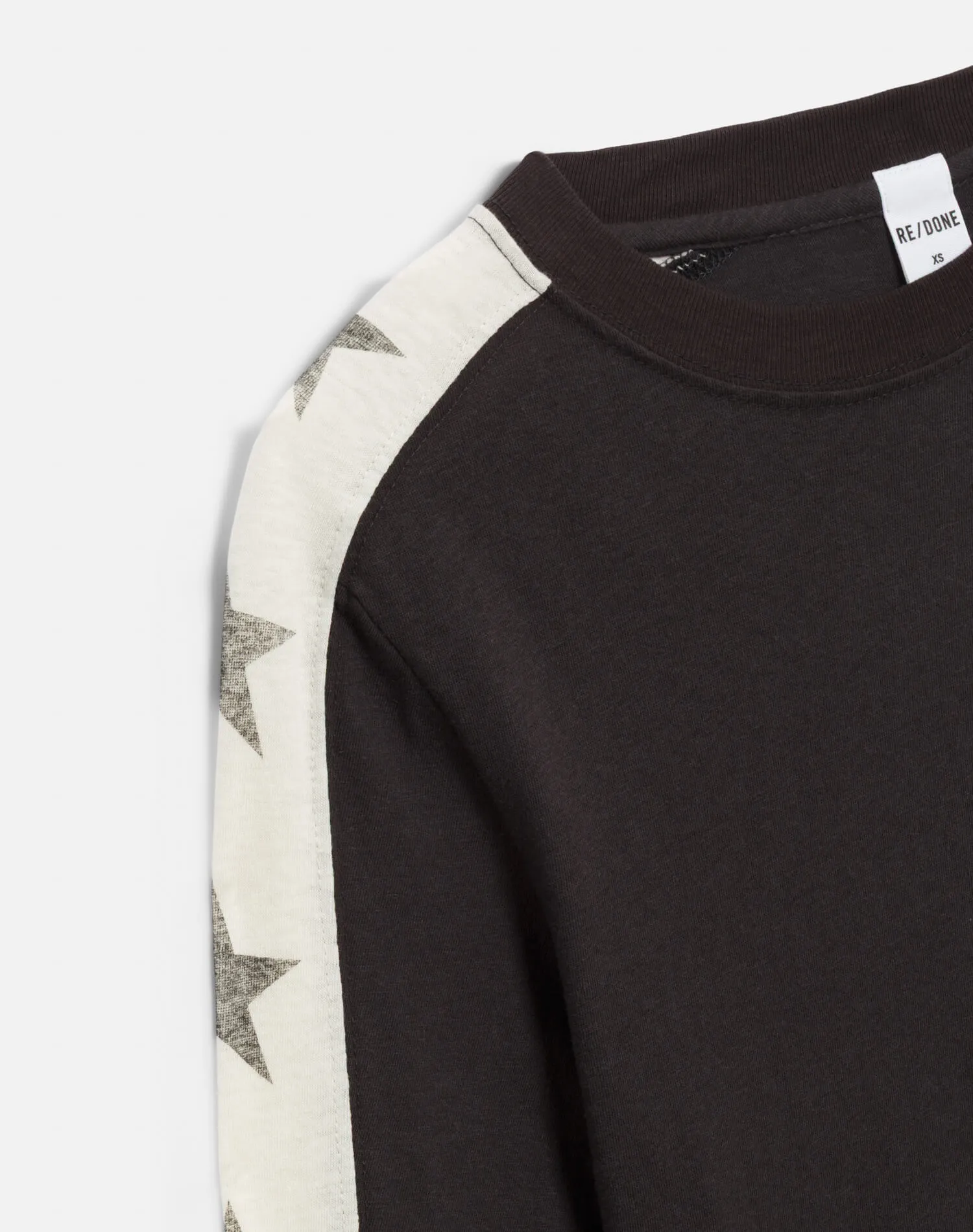 Star Contrast Long Sleeve Jersey - Washed Black sold by Re/Done product image thumbnail 4