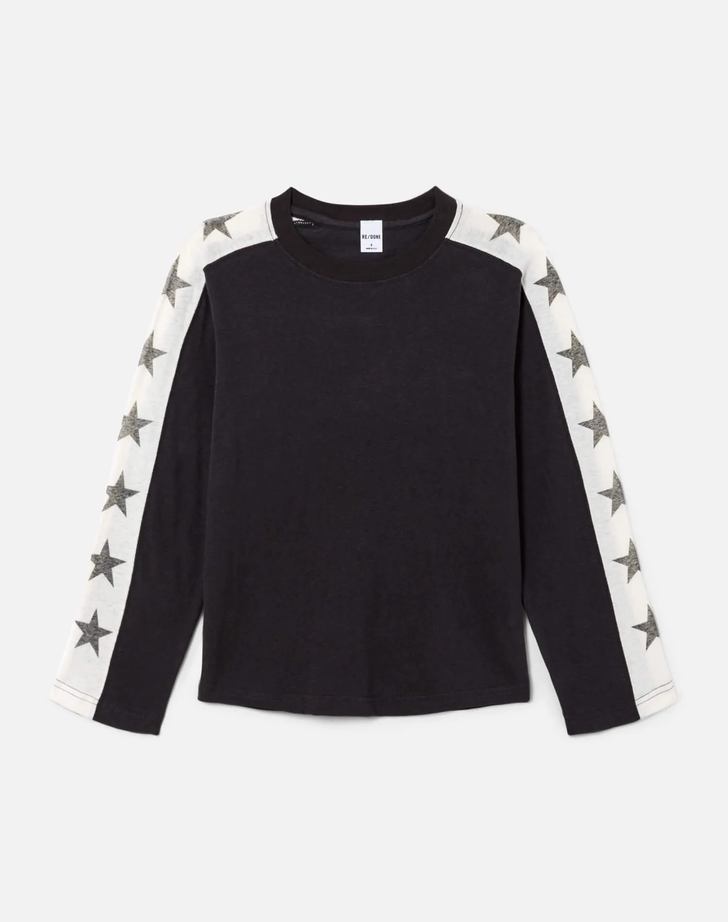 Star Contrast Long Sleeve Jersey - Washed Black sold by Re/Done