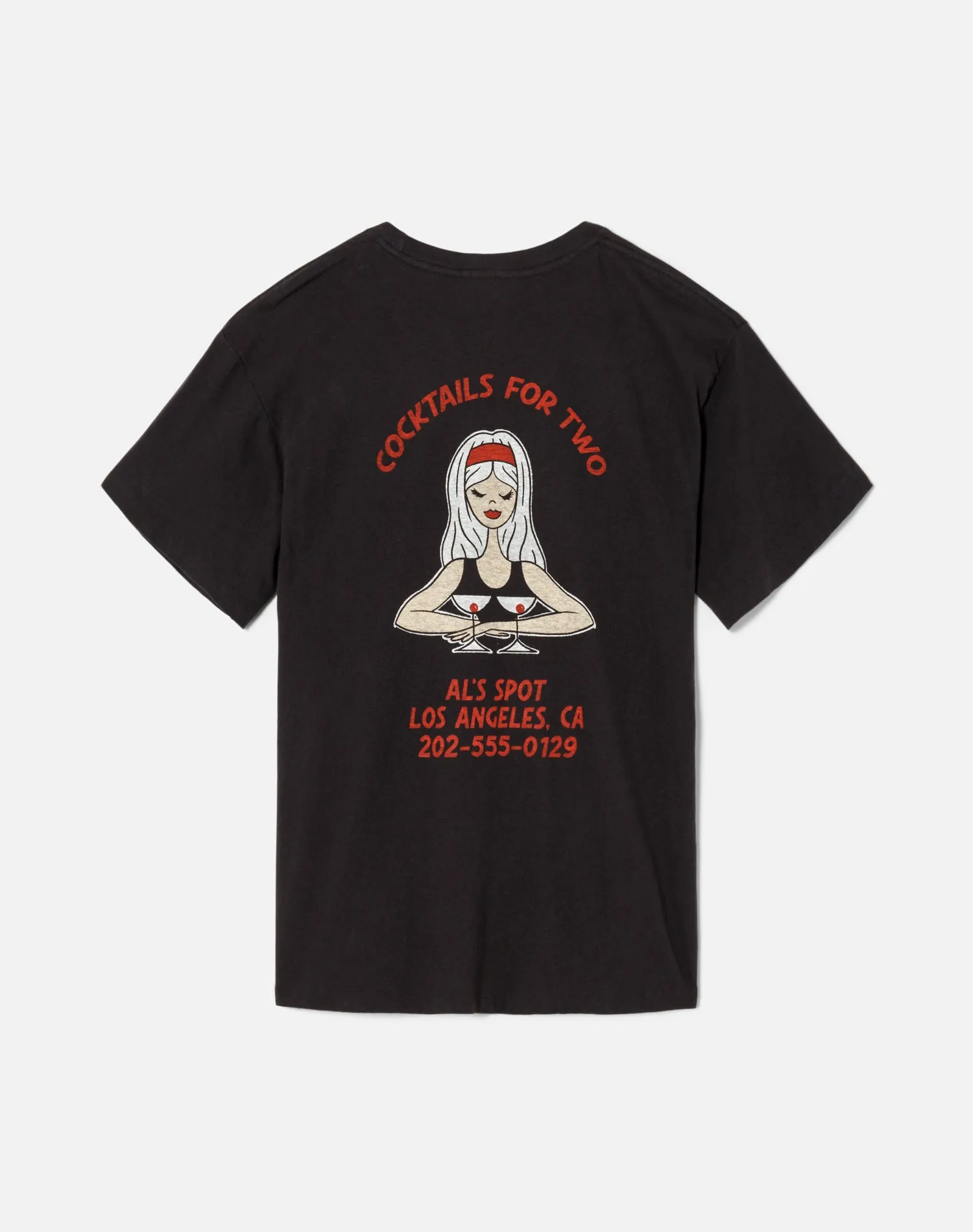 90s Easy Tee Cocktails For Two - Washed Black sold by Re/Done product image thumbnail 2