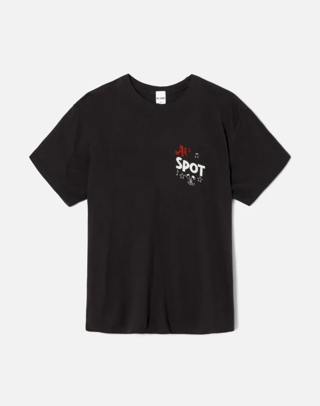 90s Easy Tee Cocktails For Two - Washed Black sold by Re/Done