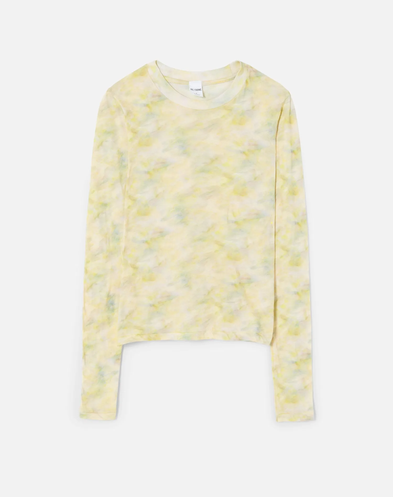 Sheer Long Sleeve Tee - Bumblebee Watercolor sold by Re/Done