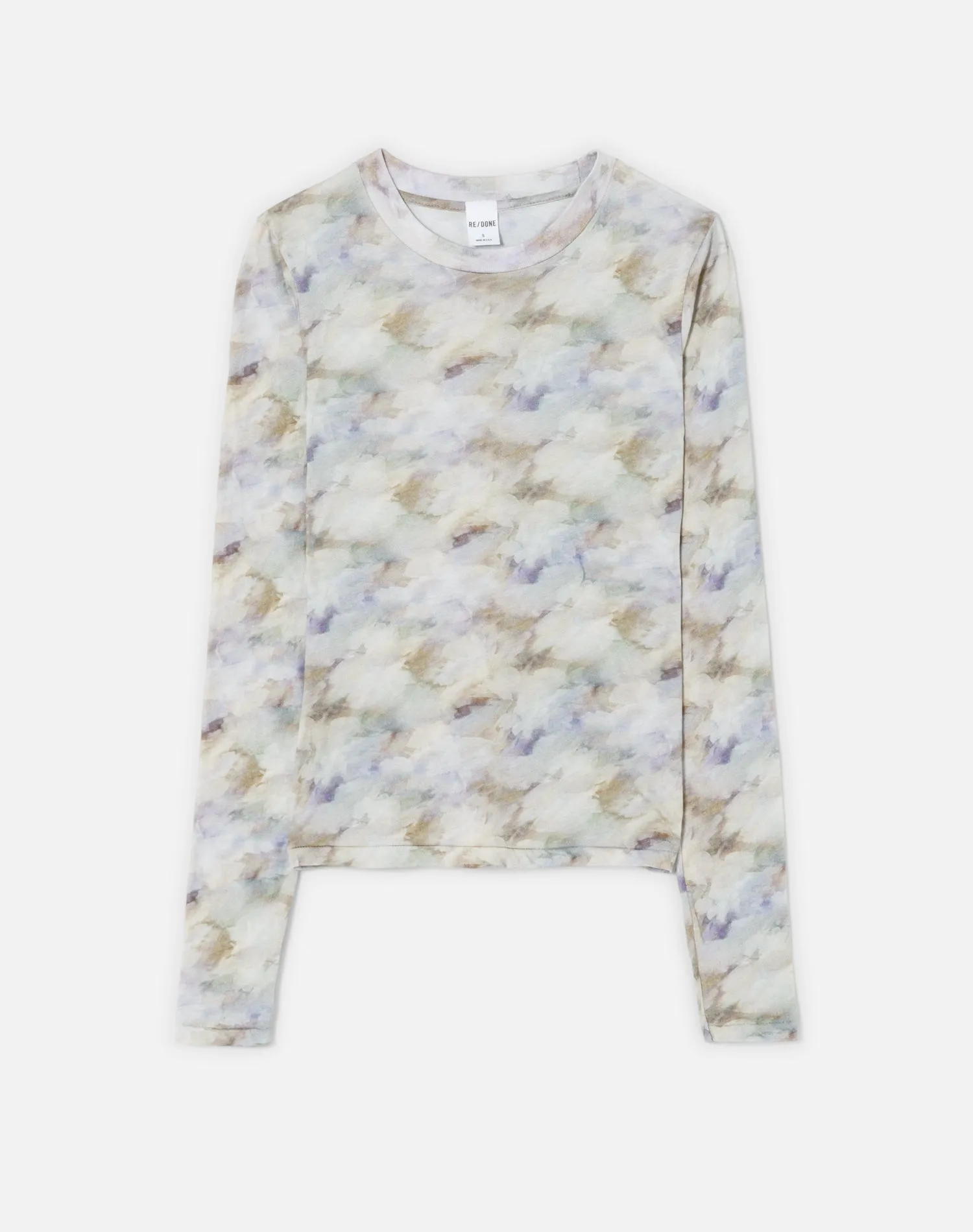 Sheer Long Sleeve Tee - Celestial Watercolor sold by Re/Done