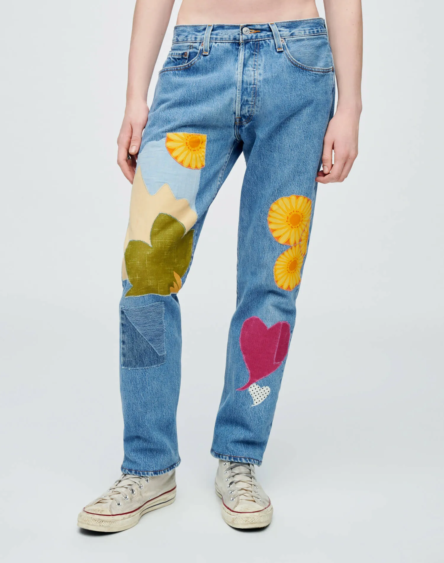 Levi's Men's Patched Up 501 - Assorted Indigo/Floral (Retail) sold by Re/Done product image thumbnail 3