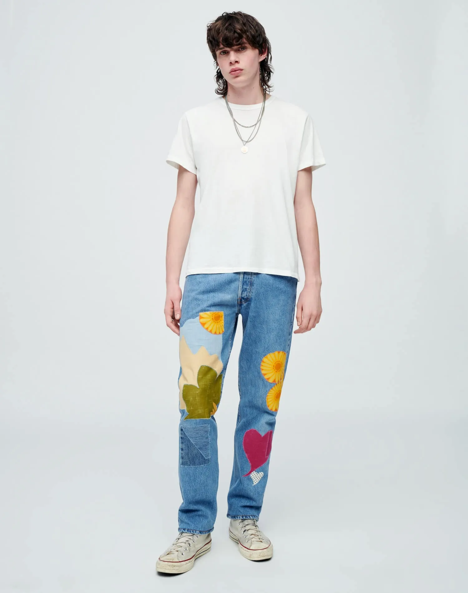 Levi's Men's Patched Up 501 - Assorted Indigo/Floral (Retail) sold by Re/Done product image thumbnail 4