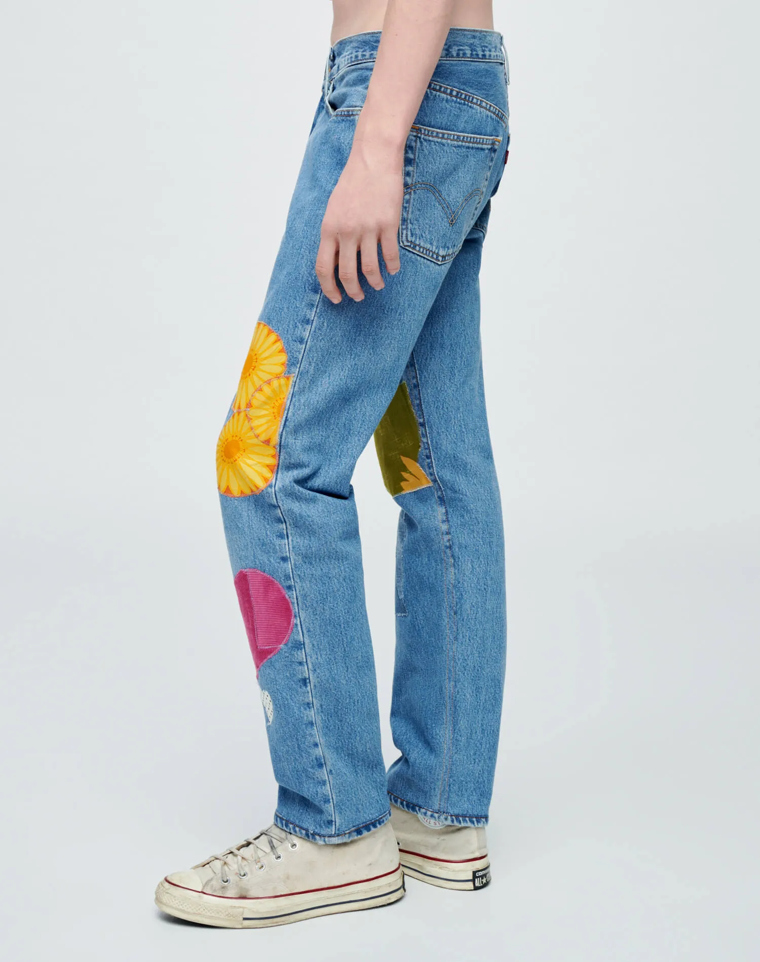 Levi's Men's Patched Up 501 - Assorted Indigo/Floral (Retail) sold by Re/Done product image thumbnail 5