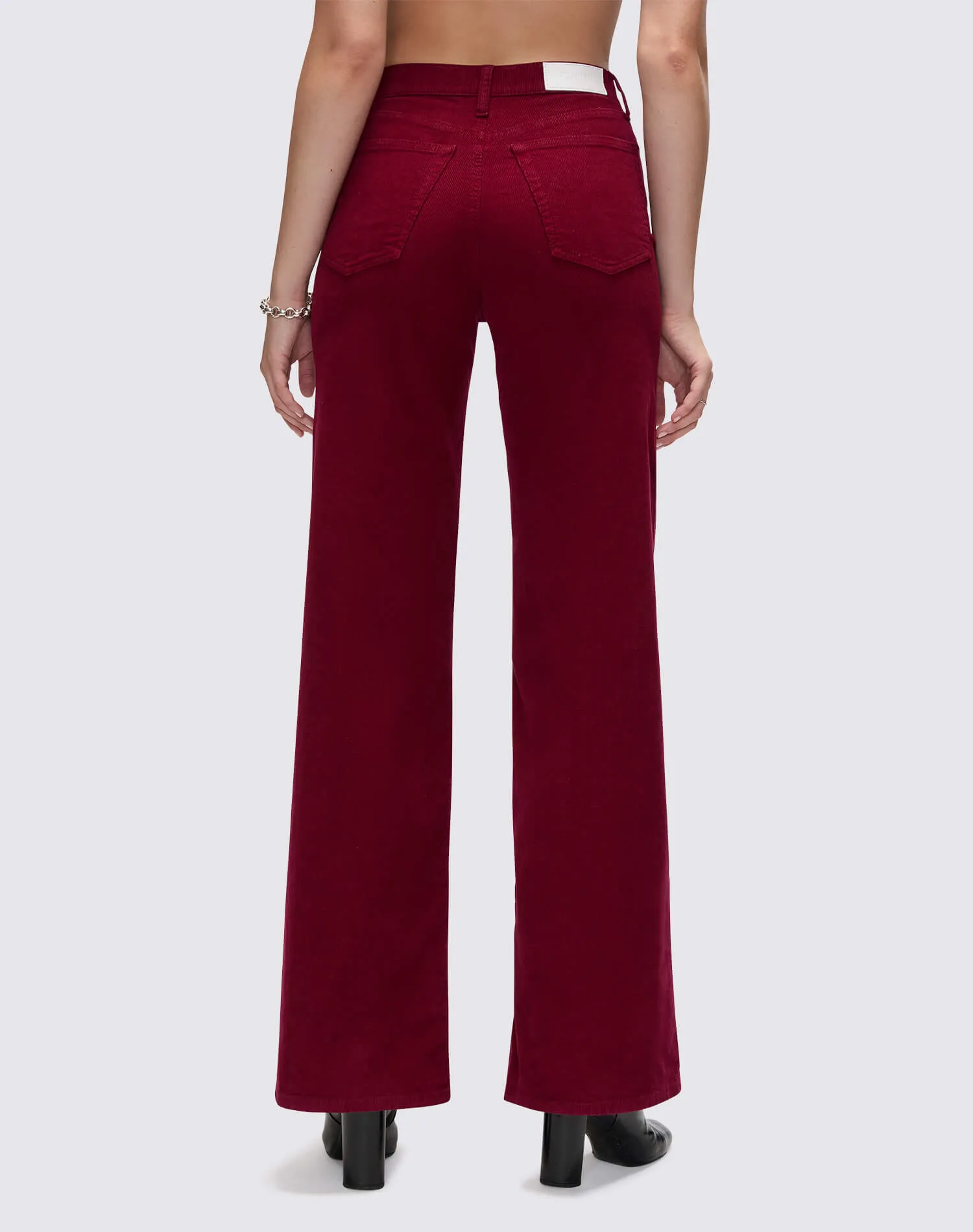 High Rise Wide Leg - Beet Cord sold by Re/Done product image thumbnail 5