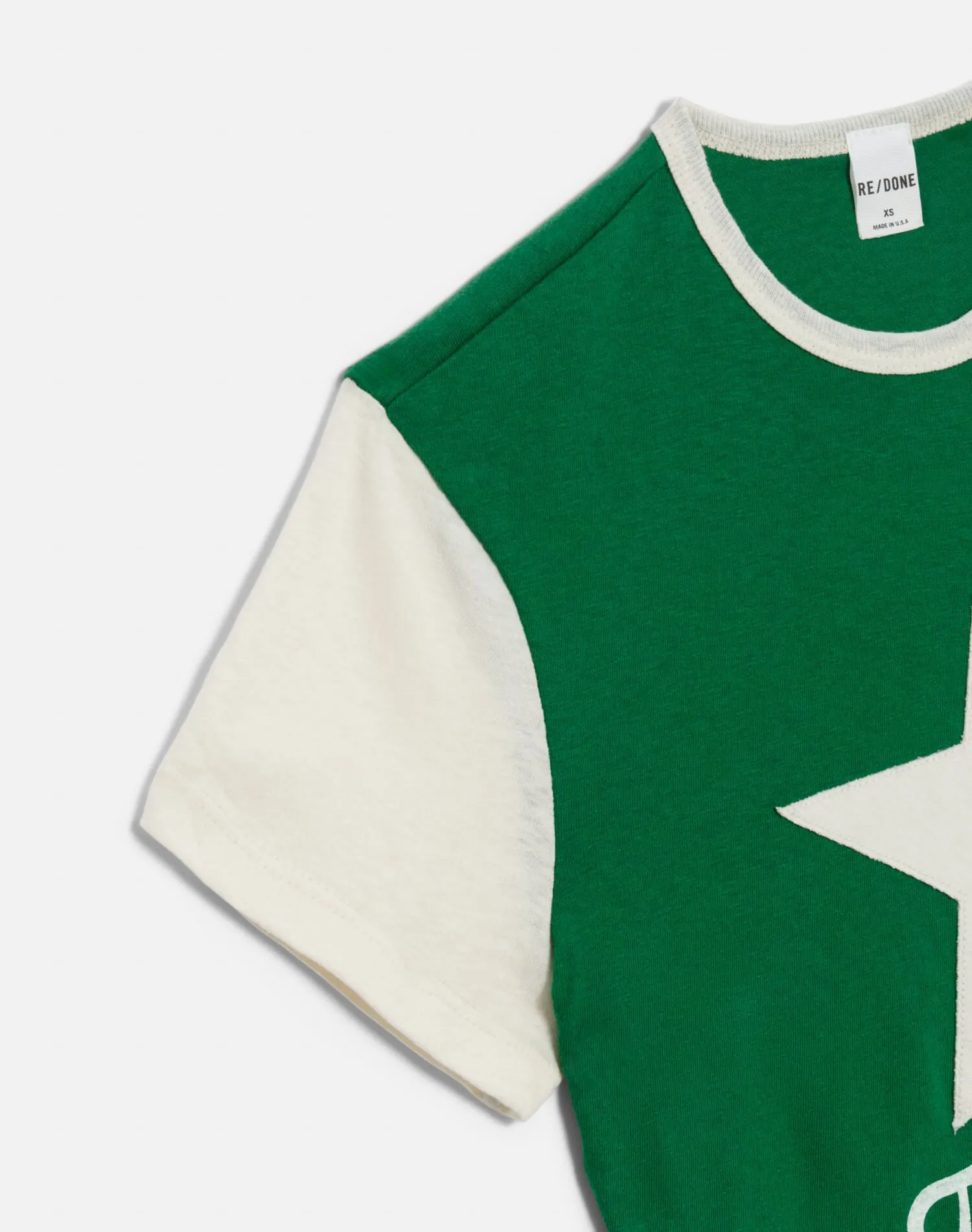 Jagger Boxy Jersey "The Stars" - Emerald/Vintage White sold by Re/Done product image thumbnail 4
