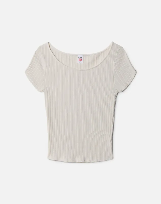 Hanes Hemp Goldie Tee - Vintage White sold by Re/Done