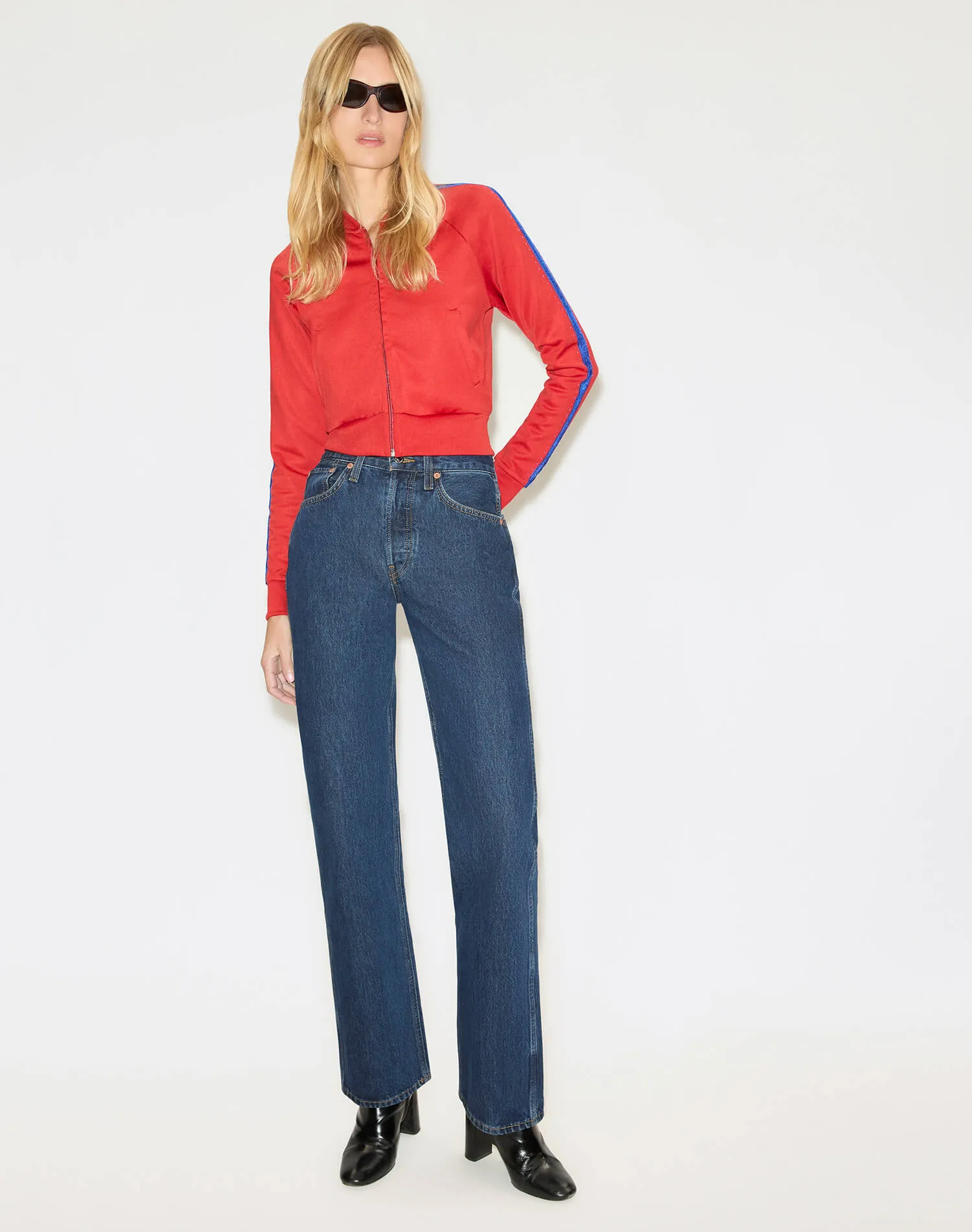 Sunland Track Jacket - Crimson Cobalt sold by Re/Done product image thumbnail 3