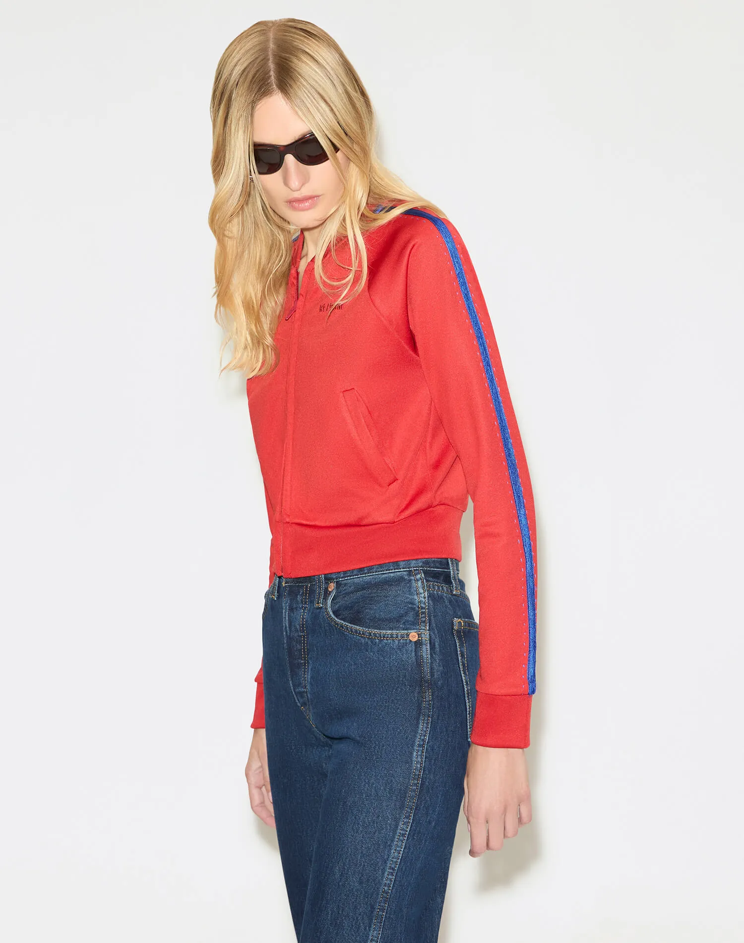 Sunland Track Jacket - Crimson Cobalt sold by Re/Done product image thumbnail 4