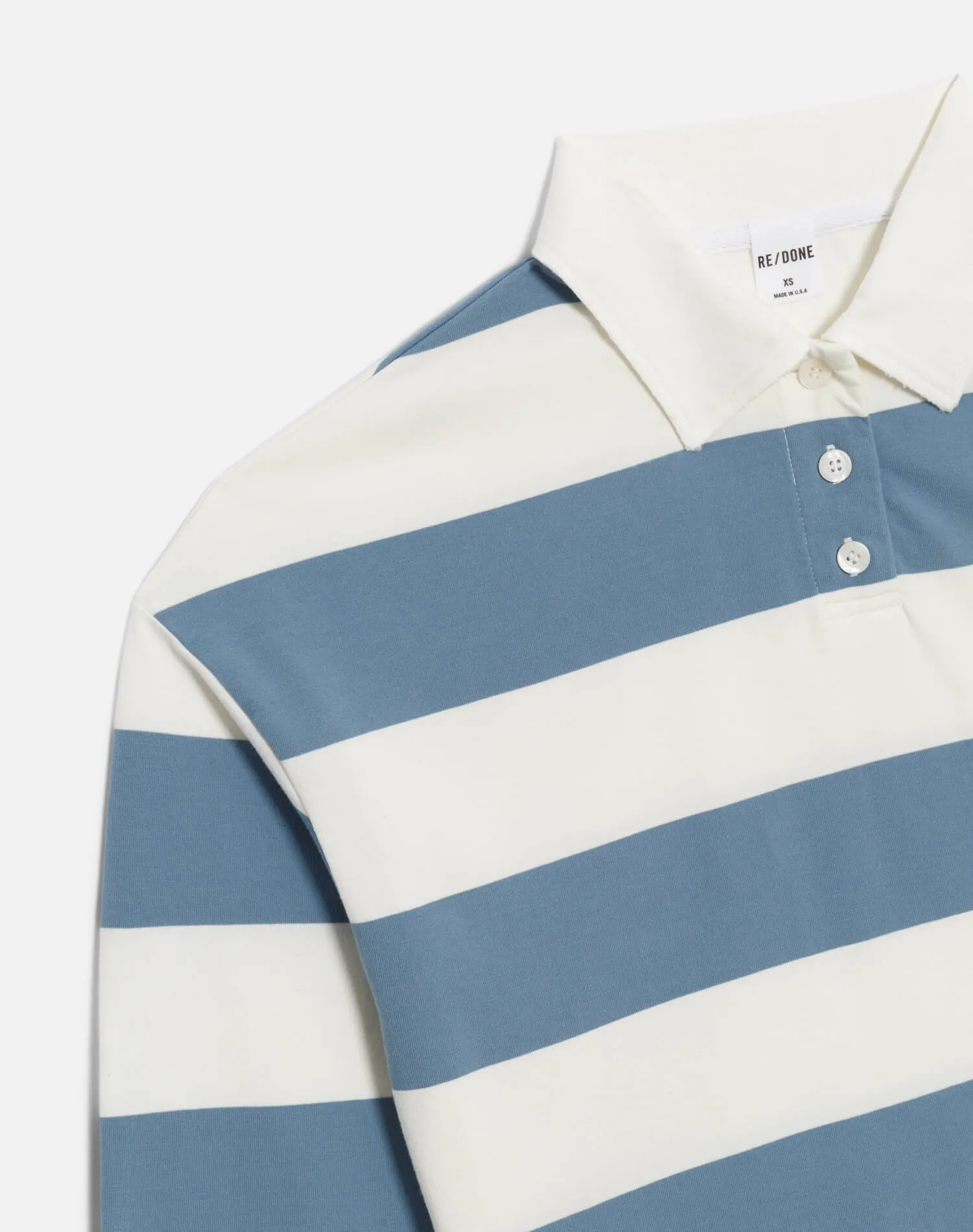 Cut Off Rugby Polo - Bluebird Ivory sold by Re/Done product image thumbnail 5