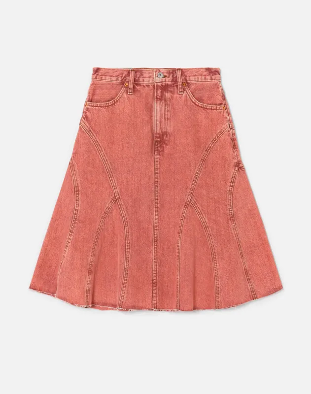 Engineered Seam Skirt - Red Rock sold by Re/Done