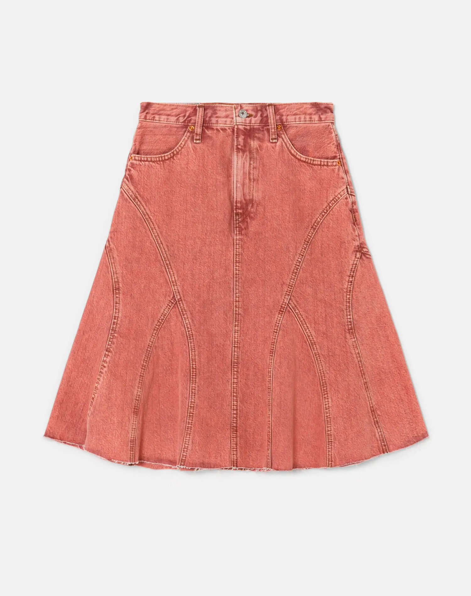 Engineered Seam Skirt - Red Rock sold by Re/Done