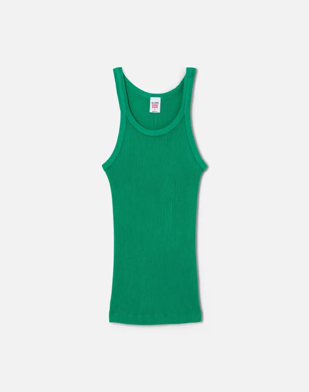 Ribbed Tank - Verde sold by Re/Done