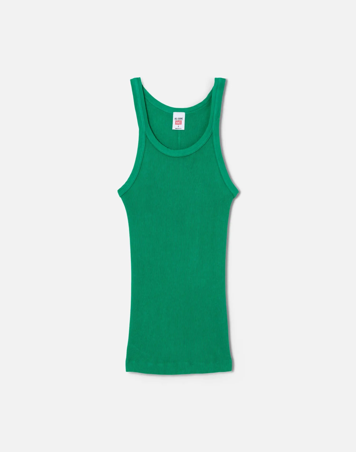 Ribbed Tank - Verde sold by Re/Done