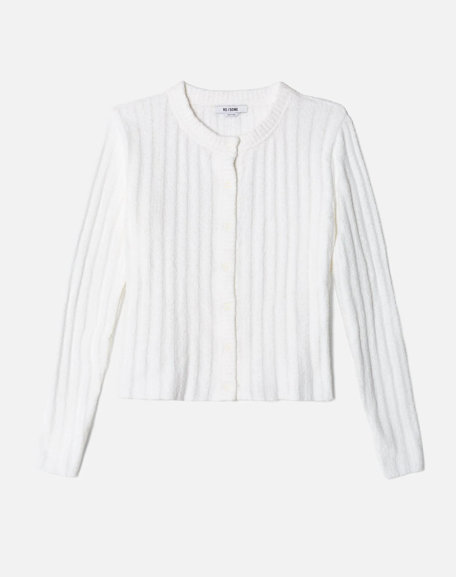 Terry Ribbed Cardi - Vintage White sold by Re/Done