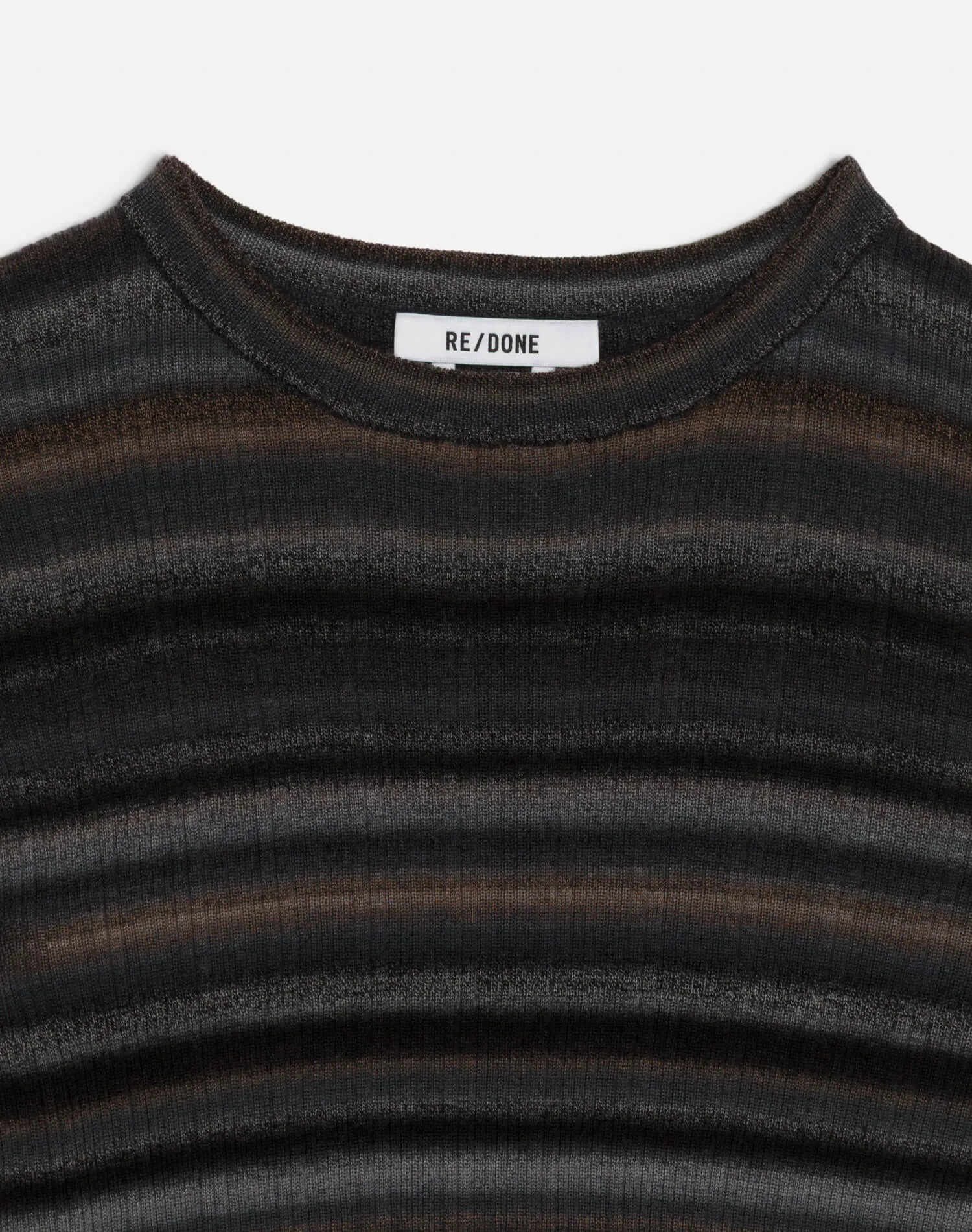 Long Sleeve Rib Crewneck - Black Combo sold by Re/Done product image thumbnail 5