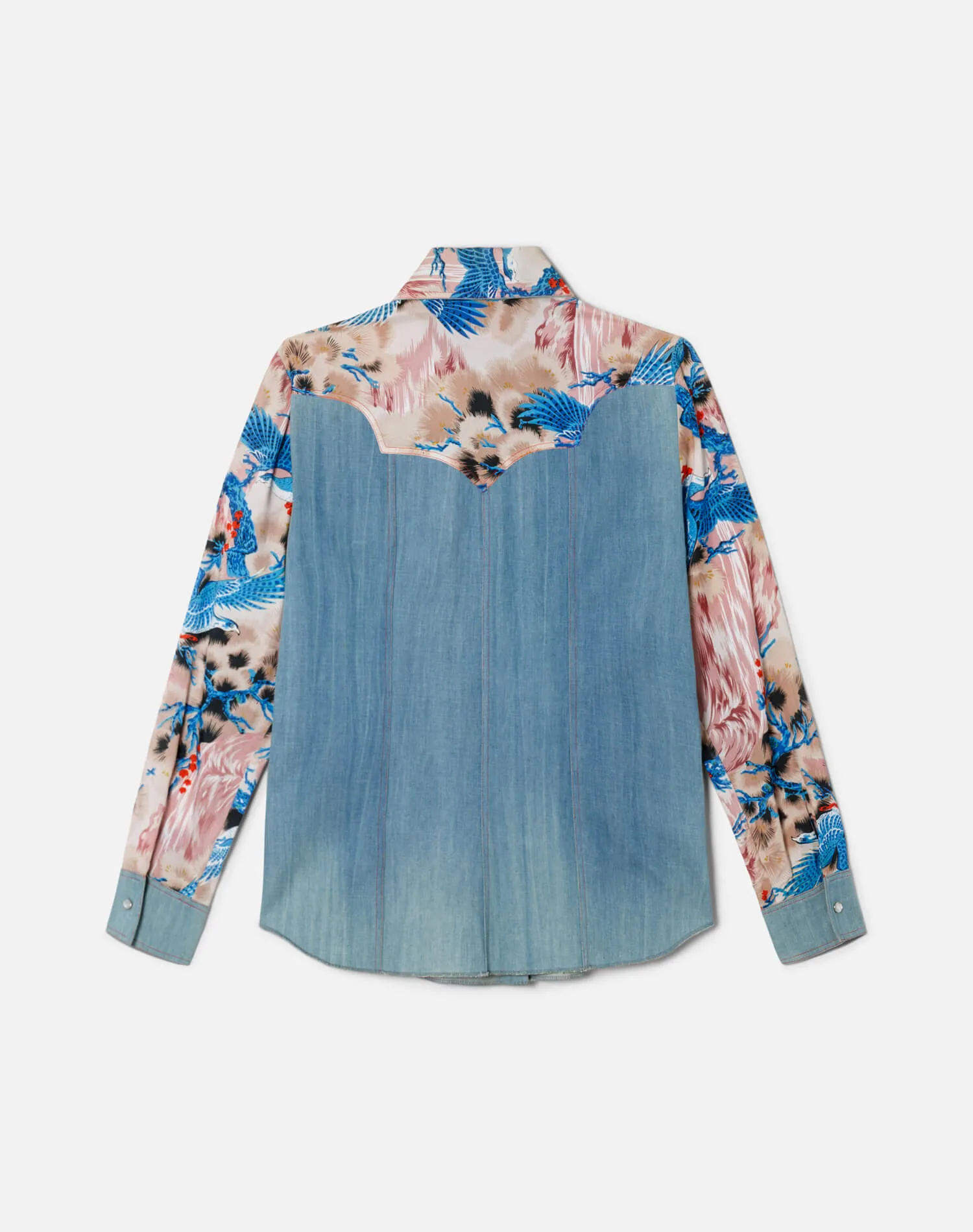 70s Fox Run Denim And Hawaiian Snap Button Up Shirt -#27 sold by Re/Done product image thumbnail 2