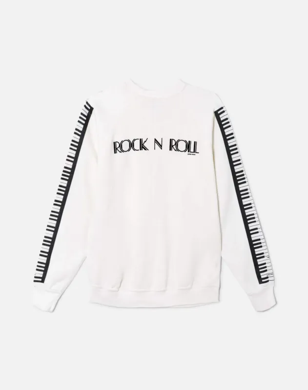 80s Rock N Roll Piano Sleeve Sweatshirt -#19 sold by Re/Done